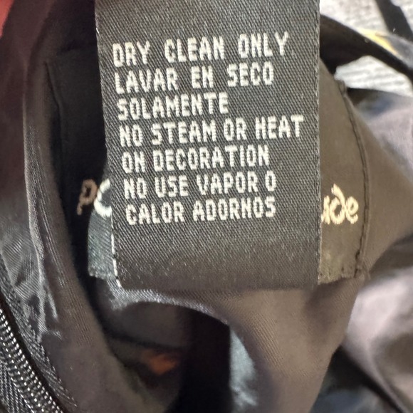 VTG Positive Attitude Black Floral Beaded Sheath‎ Dress 8 Romantic Whimsigoth - Picture 4 of 8